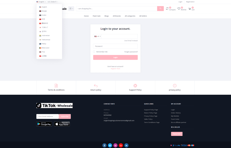 最新TikTok多语言商城系统源码+落地页 附搭建教程-青狐资源网