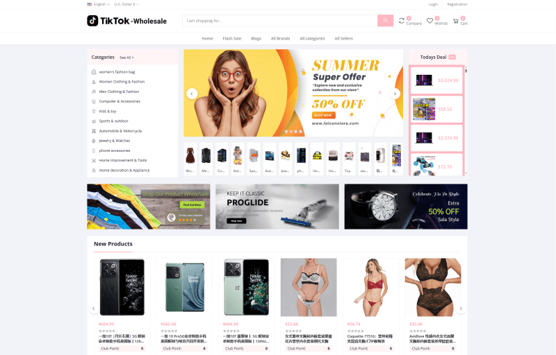 最新TikTok多语言商城系统源码+落地页 附搭建教程-青狐资源网